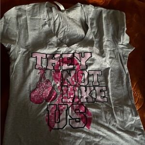 Gray and Pink Graphic Kids T-Shirt